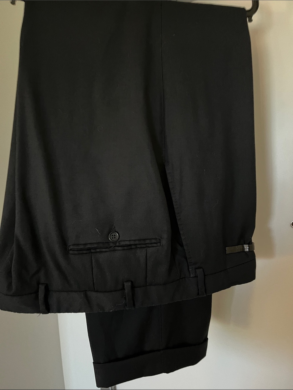 Canali Black Suit Trousers - Classic Formal Pants